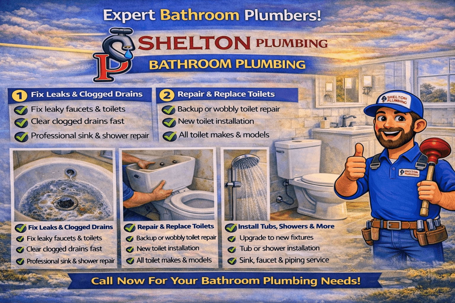 Bathroom plumbing repair by John Shelton Plumbing in the Alle-Kiski Valley