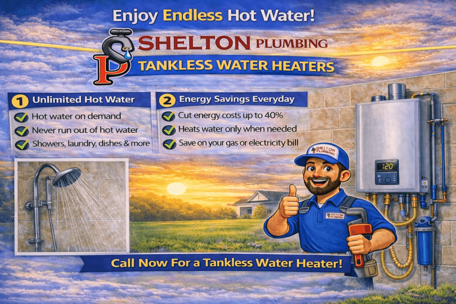 Tankless water heater installation by John Shelton Plumbing in the Alle-Kiski Valley