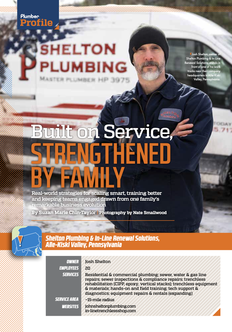 John Shelton Plumbing featured in Plumber Magazine article Built on Service, Strengthened by Family