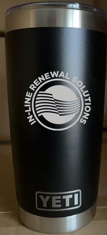 In-Line Renewal Solutions YETI mug included in the tailgate prize package