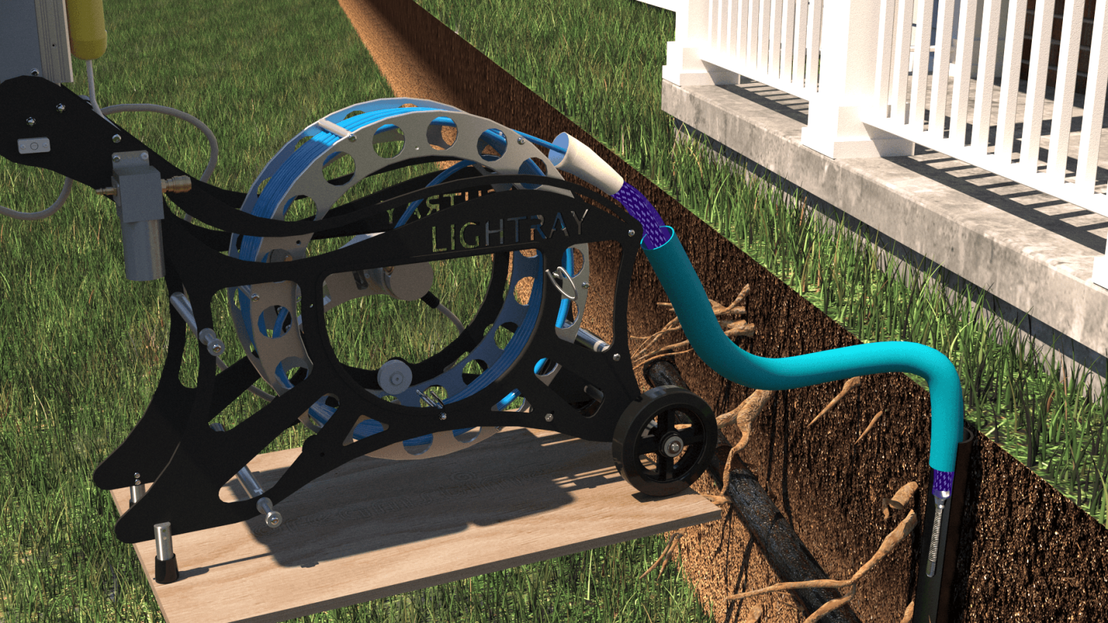 Planning and measuring an underground sewer line before trenchless repair