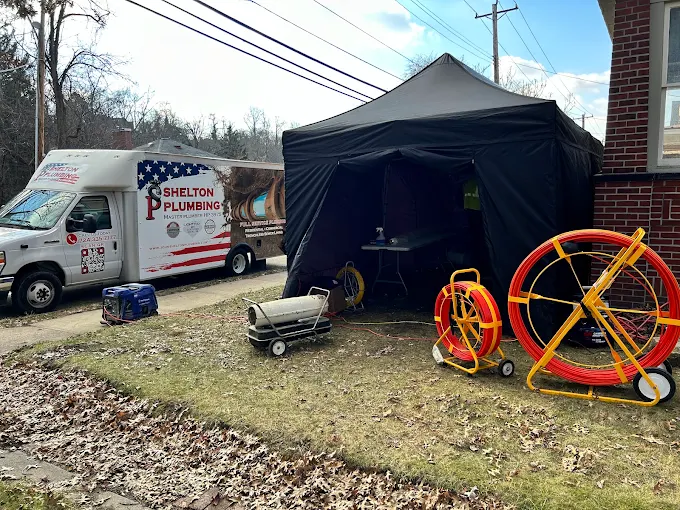 John Shelton Plumbing service vehicle serving communities throughout Western Pennsylvania
